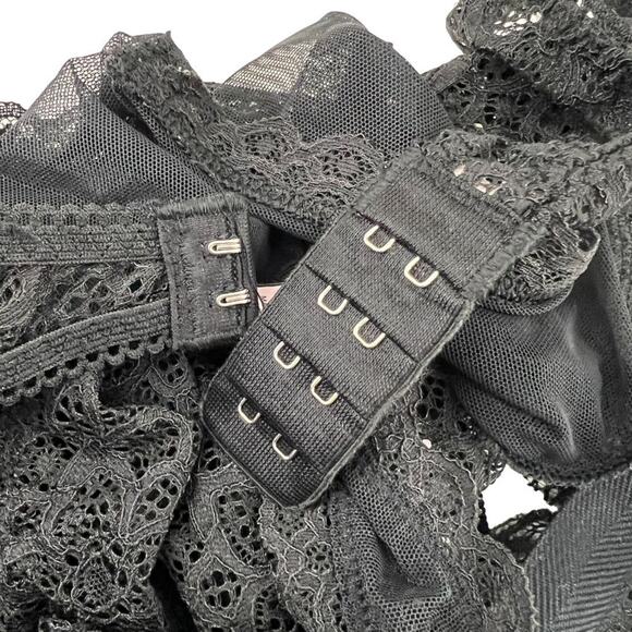 Victoria's Secret Black Body Suit Lace Front Custom Womens Size Medium - Picture 5 of 7